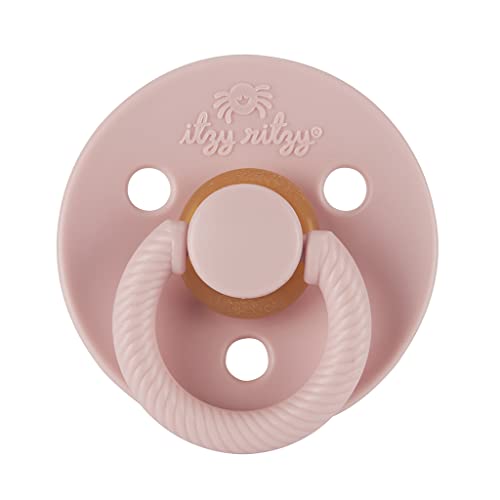 Itzy Ritzy Natural Rubber Pacifiers, Set of 2 – Ages 0 – 6 Months