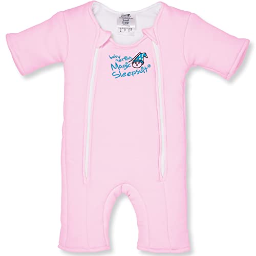 Baby Merlin's Magic Sleepsuit - 100% Cotton Baby Transition Swaddle - Baby Sleep Suit - Pink - 3-6 Months