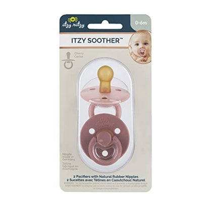 Itzy Ritzy Natural Rubber Pacifiers, Set of 2 – Ages 0 – 6 Months