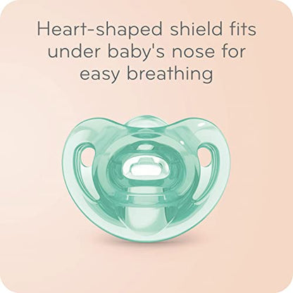 NUK Comfy Orthodontic Pacifiers, 0-6 Months, Timeless Collection, 5 Count (Pack of 1)