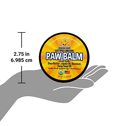 Organic Paw Balm for Dogs & Cats | All Natural Soothing & Healing for Dry Cracking Rough Pet Skin | Protect & Restore Cracked and Chapped Dog Paws & Pads | Better Than Paw Wax (Paw Balm, 2 oz)