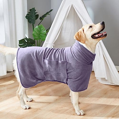 Zorela Dog Robe Dog Bathrobe Towel, 400gsm Microfibre Dog Towel Robe Dog Drying Coat, Adjustable Dog Bath Robe Towel for Drying Dogs, Fast Drying Dog Robes for After Bath Beach Pool