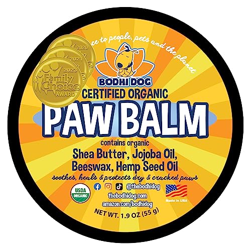 Organic Paw Balm for Dogs & Cats | All Natural Soothing & Healing for Dry Cracking Rough Pet Skin | Protect & Restore Cracked and Chapped Dog Paws & Pads | Better Than Paw Wax (Paw Balm, 2 oz)