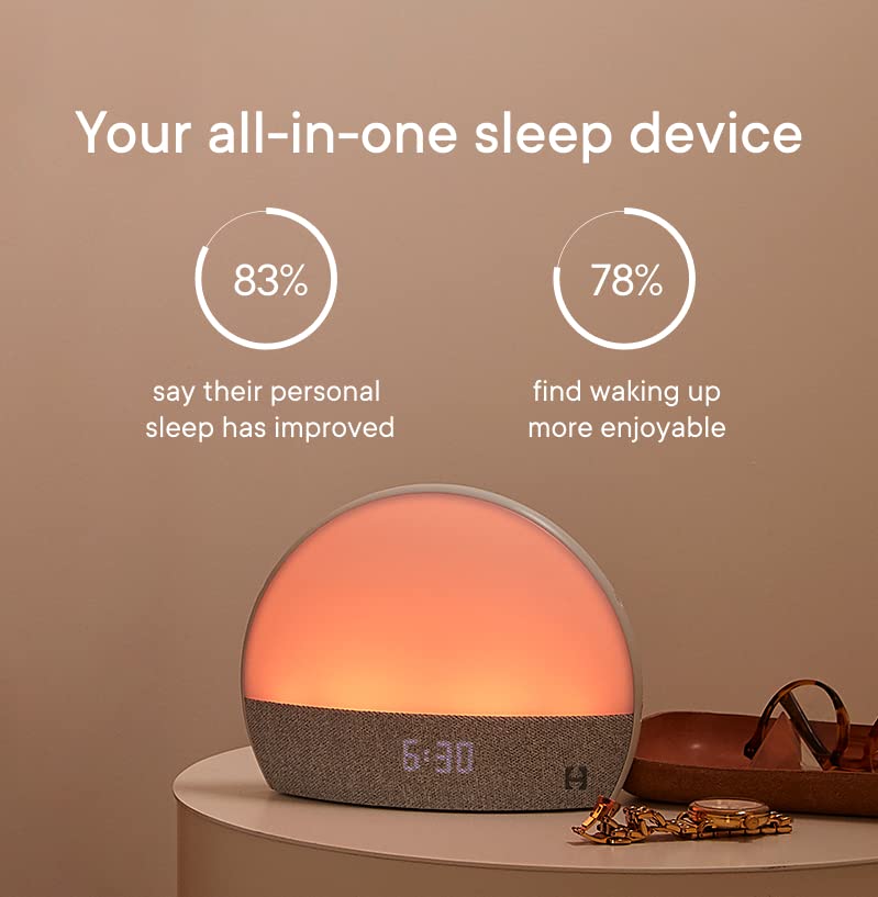 Hatch Restore Sound Machine, Sunrise Alarm Clock, Smart Light with Color Library, Customized Sleep Routine, Bedside Reading & Night Light, White Noise, Natural Sleep Aid for Adults, Gentle Wake Up