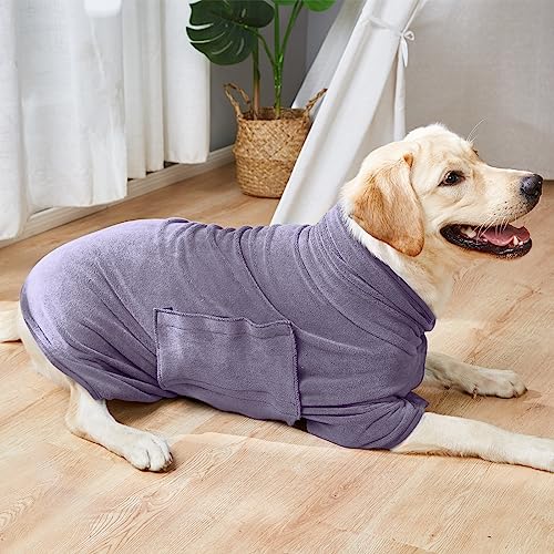 Zorela Dog Robe Dog Bathrobe Towel, 400gsm Microfibre Dog Towel Robe Dog Drying Coat, Adjustable Dog Bath Robe Towel for Drying Dogs, Fast Drying Dog Robes for After Bath Beach Pool