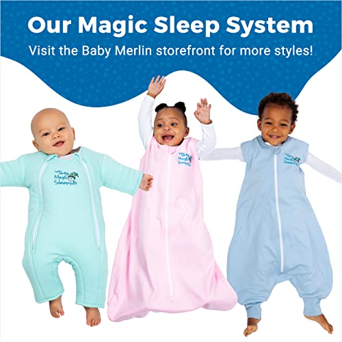 Baby Merlin's Magic Sleepsuit - 100% Cotton Baby Transition Swaddle - Baby Sleep Suit - Pink - 3-6 Months