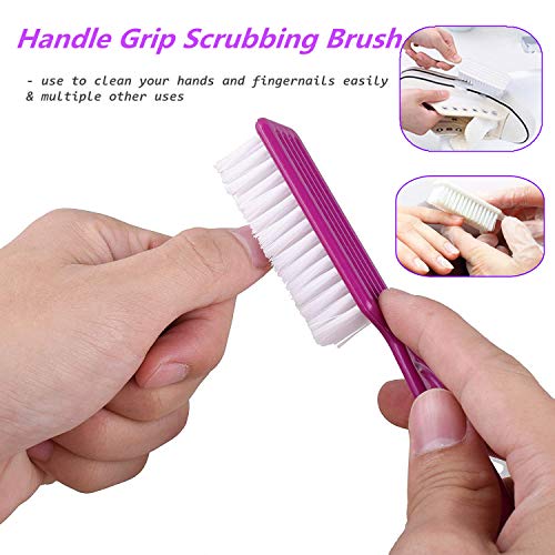 6 Pcs Handle Grip Nail Brush, Nail Cleaning Brushes for Toes and Fingernail