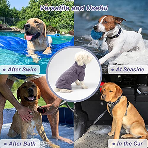 Zorela Dog Robe Dog Bathrobe Towel, 400gsm Microfibre Dog Towel Robe Dog Drying Coat, Adjustable Dog Bath Robe Towel for Drying Dogs, Fast Drying Dog Robes for After Bath Beach Pool